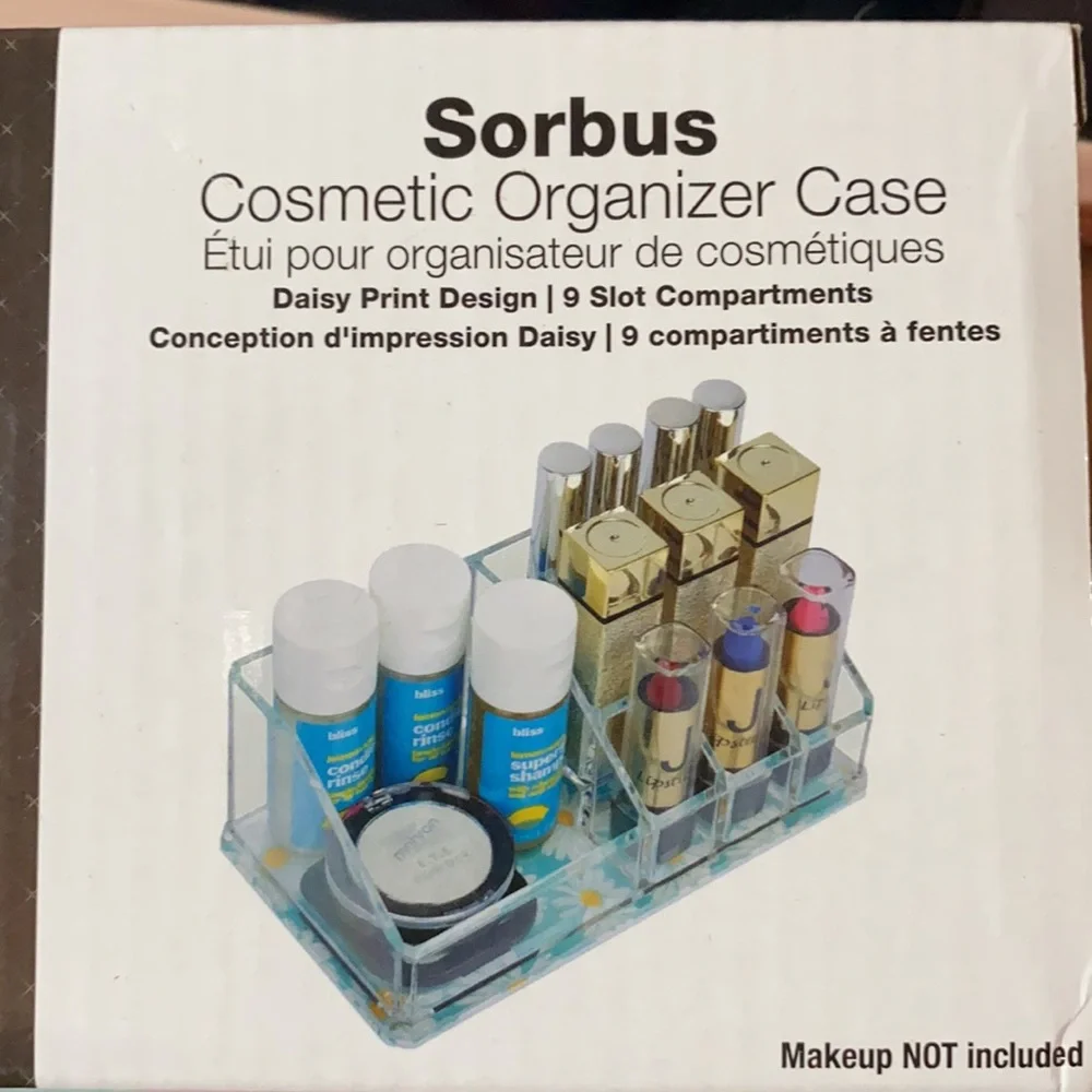 4 for $40🤍Makeup organizer acrylic/ daisy pattern
